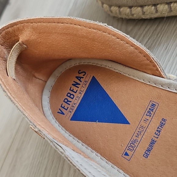 Verbenas Leather Peep Toe Cruz Espadrilles Flats EU 42 / US 11 - Picture 7 of 14